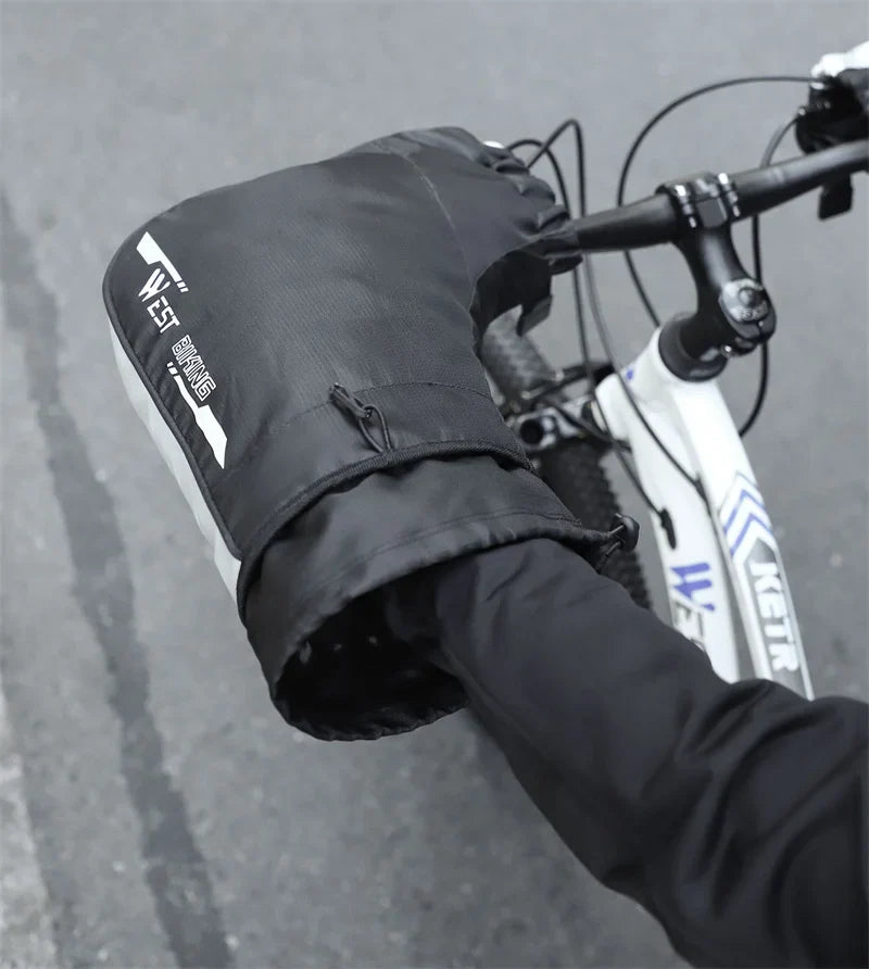 Windproof Thermal Bike Handlebar Mittens