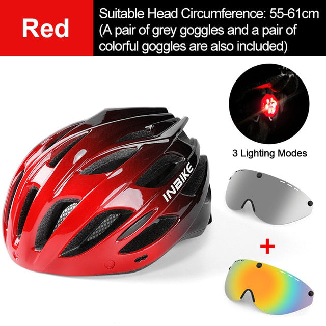 INBIKE Light Bicycle Helmet with Taillight