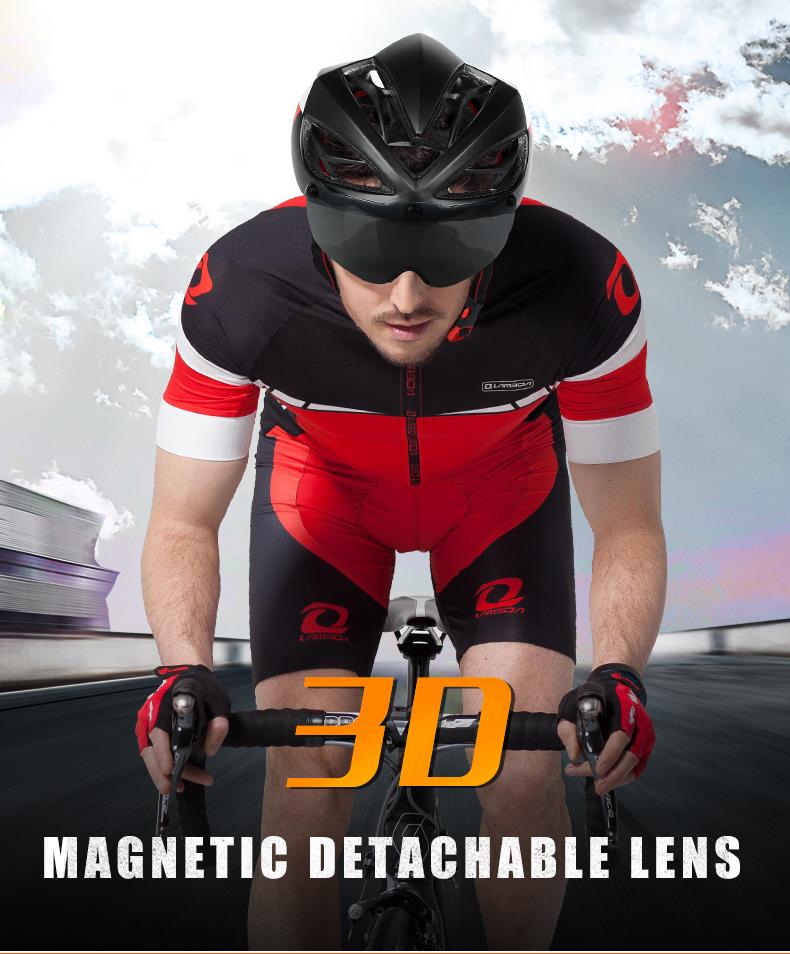 INBIKE Mountain Road Bike Cycling Safe Helmet with Magnetic Goggles