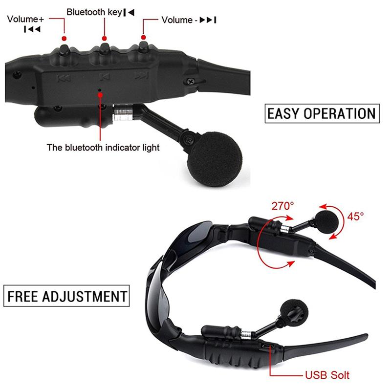 Bluetooth 5.0 Cycling Glasses With 5 Lenses