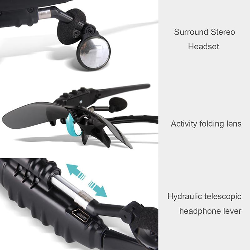 Bluetooth 5.0 Cycling Glasses With 5 Lenses